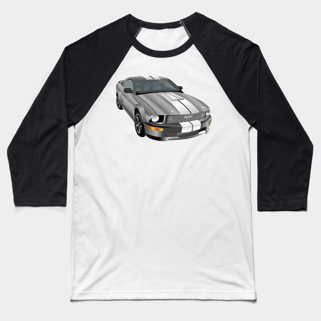 Shelby Mustang Car Baseball T-Shirt by Pet & Nature Lovers